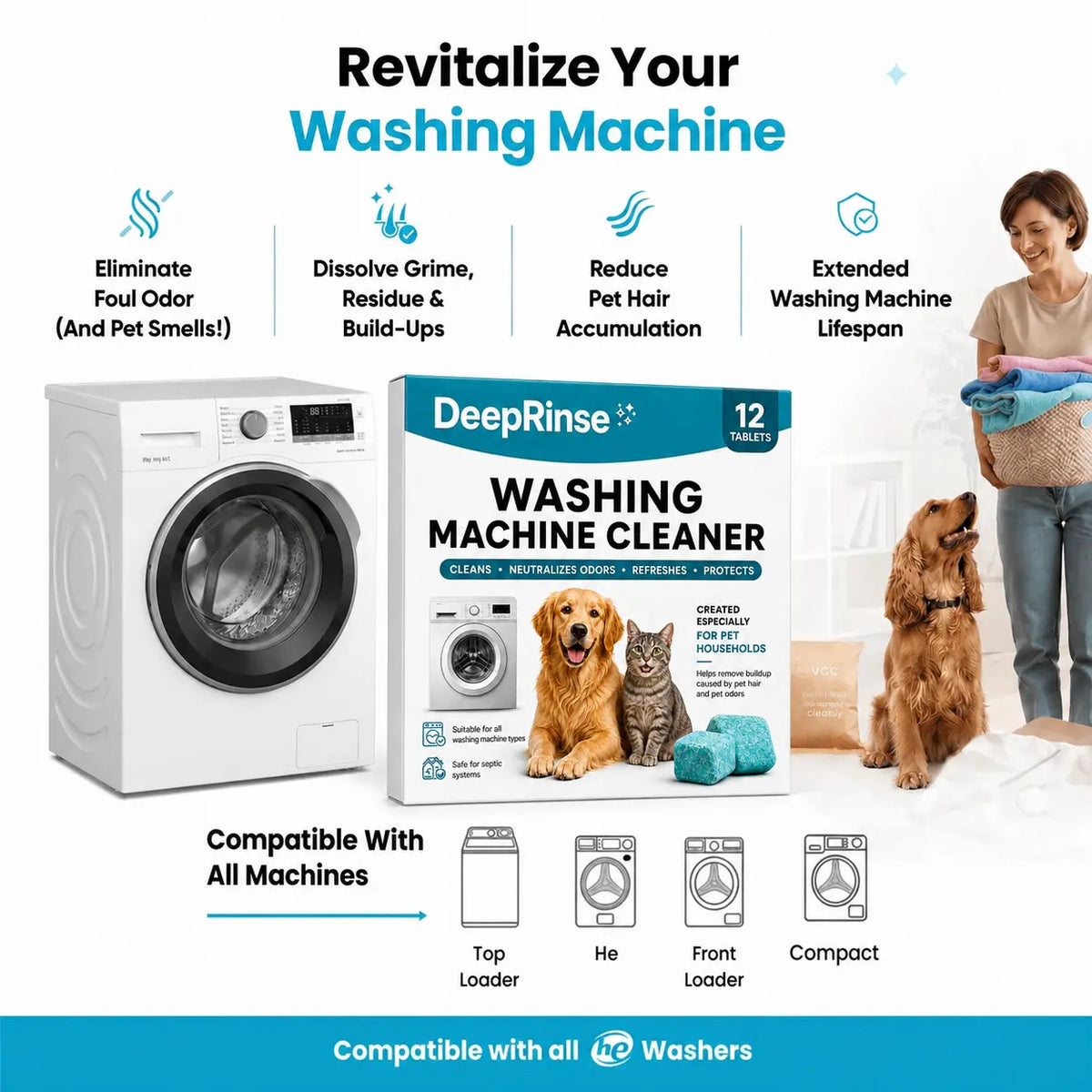 DeepRinse Washing Machine Cleaner