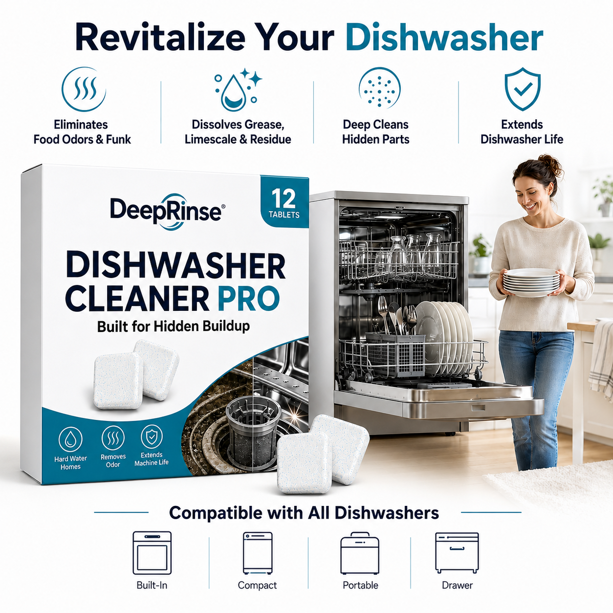 DeepRinse Dishwasher Cleaner Pro